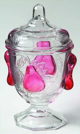 Baltimore Pear Ruby Flash by Imperial Glass-Ohio