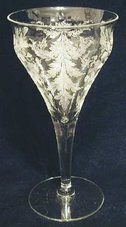 Bel Aire Etch Clear (Smooth Stem) by Imperial Glass-Ohio
