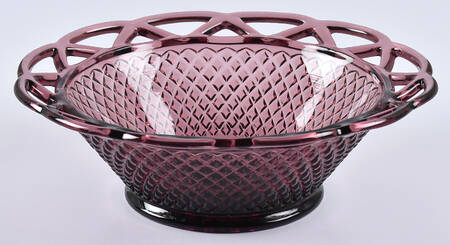 Laced Edge Burgundy by Imperial Glass-Ohio