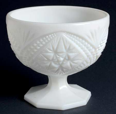 425 Milkglass Footed Candy Dish No Lid