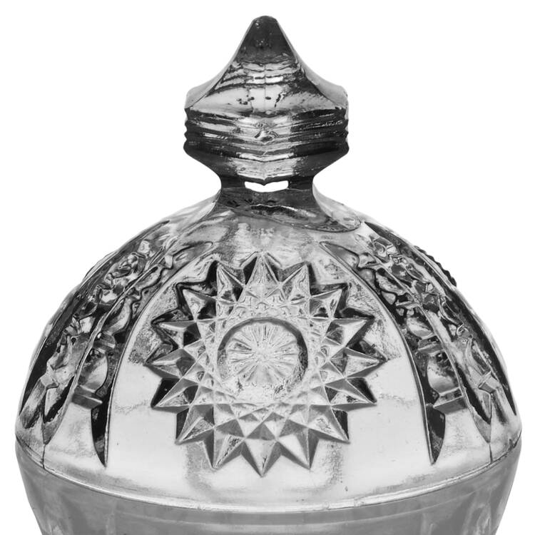 Oval Star Clear Lid for Child's Sugar Bowl by Indiana Glass