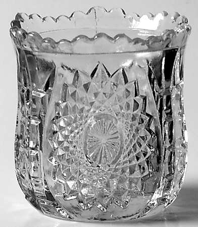 Oval Star Clear Child's Open Spooner