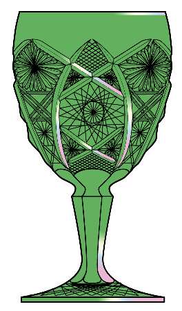 Daisy and Button Green Carnival by Imperial Glass-Ohio