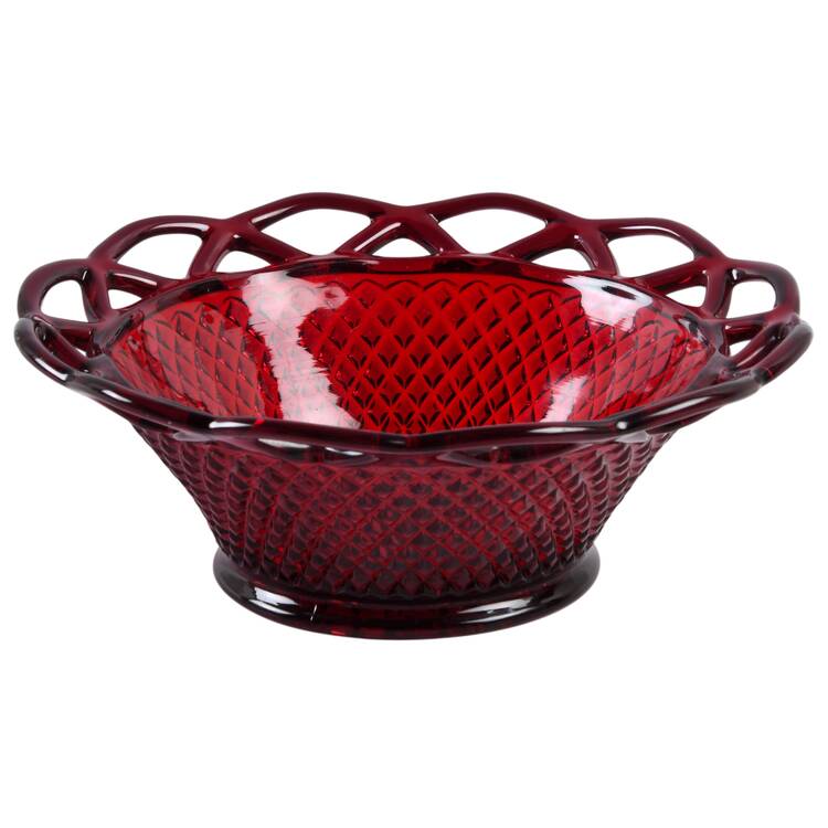 Laced Edge Ruby 7" Round Bowl