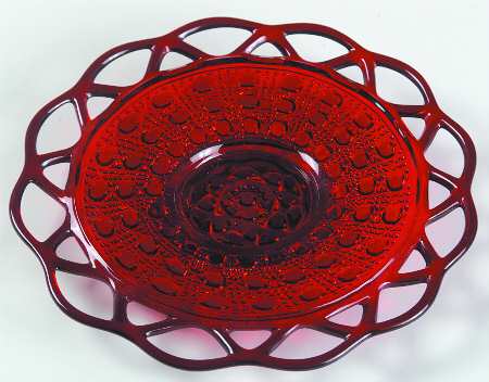 Laced Edge Ruby by Imperial Glass-Ohio