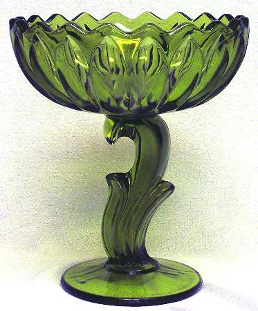 Lotus Blossom Avocado Green by Indiana Glass