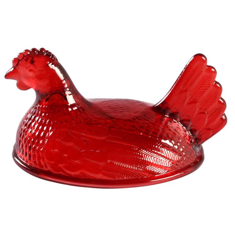 Indiana Animals & Figurines Ruby Flash Hen on Nest,Lid Only