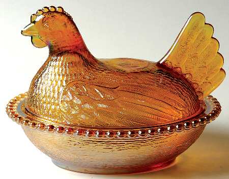 Indiana Animals & Figurines Gold Carnival Hen on Nest