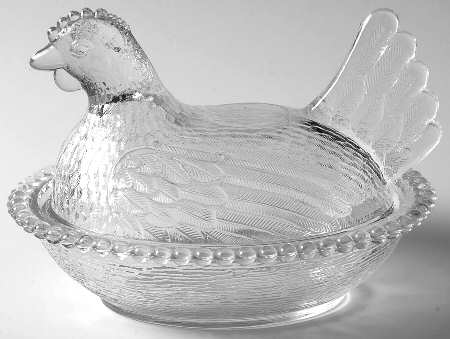 Indiana Animals & Figurines Clear Hen on Nest