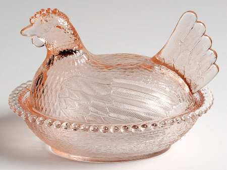 Indiana Animals & Figurines Pink Pale Hen on Nest