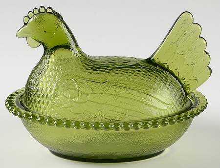 Indiana Animals & Figurines Olive Green Hen on Nest