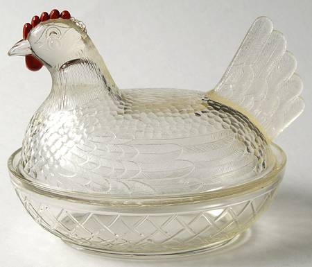 Indiana Animals & Figurines Clear Hen on Nest