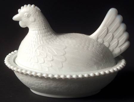 Indiana Animals & Figurines Milk Glass Hen on Nest