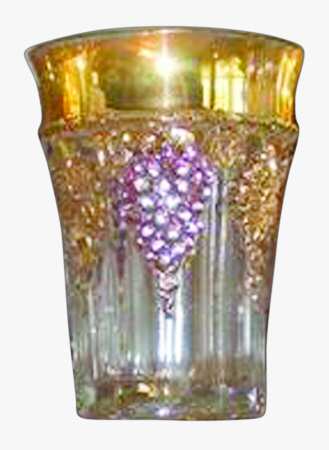 Late Panelled Grape Purple Gold Flat Tumbler