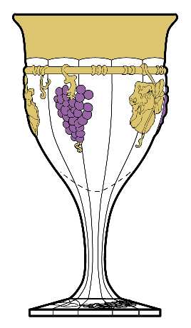 Late Panelled Grape Purple Gold by Indiana Glass