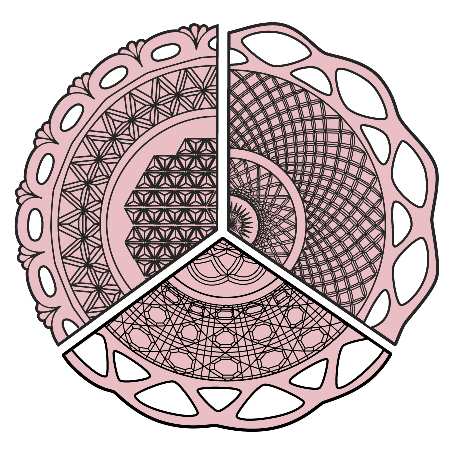Laced Edge Rose Pink by Imperial Glass-Ohio