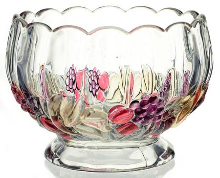 Garland Flashed Purple Grapes 7" Footed Cupped Bowl
