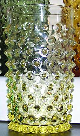 Pointed Hobnail Yellow by Imperial Glass-Ohio