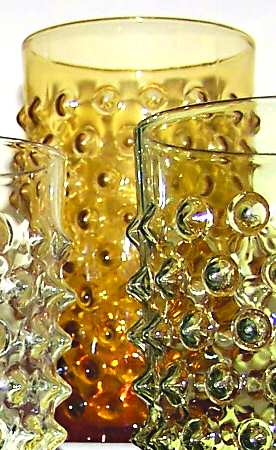 Pointed Hobnail Amber by Imperial Glass-Ohio
