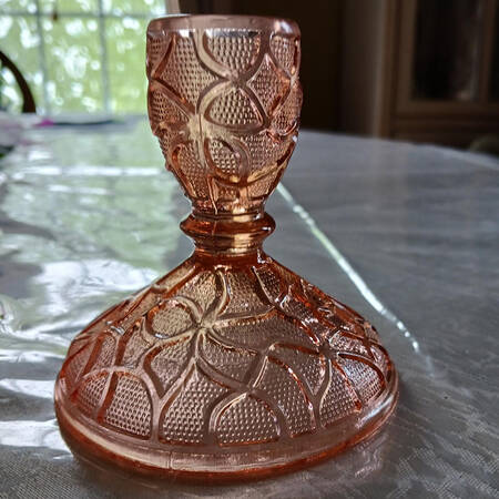 675 Pink Single Light Candlestick