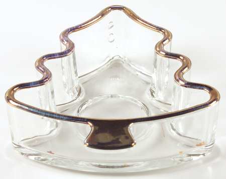 Holiday Gold Tree Shape Bowl
