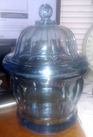 ING3 Blue Storage Jar & Lid 9"