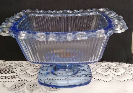 Lace Edge Horizon Blue Footed Candy Box No Lid