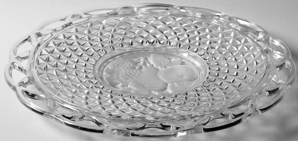 Laced Edge Fruit (Frosted Clear) by Imperial Glass-Ohio