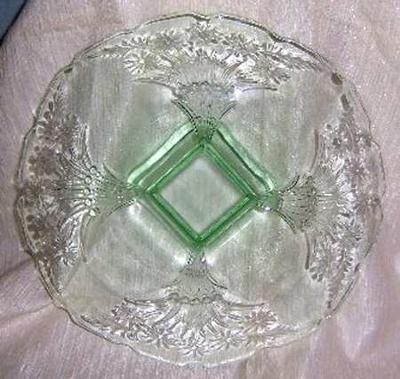 371 Green 14" Sandwich Plate