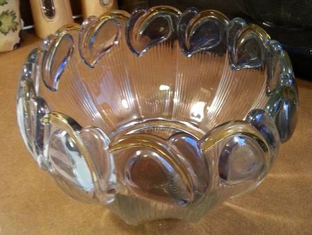 1009 Blue and Yellow Punch Bowl