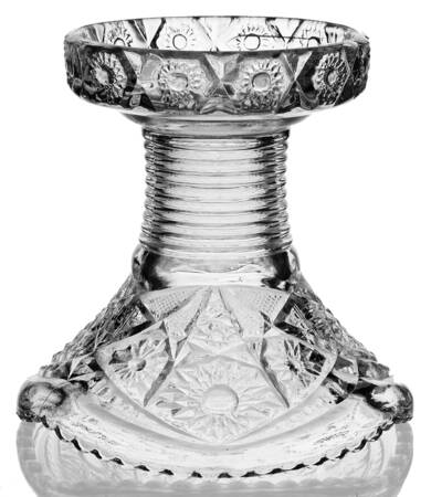 Paneled Daisy and Finecut Clear Punch Bowl Stand