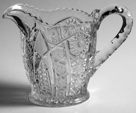 Paneled Daisy and Finecut Clear Creamer