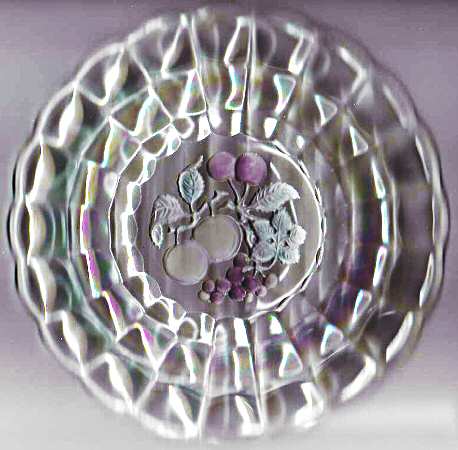 Intaglio Fruit Flashed by Imperial Glass-Ohio