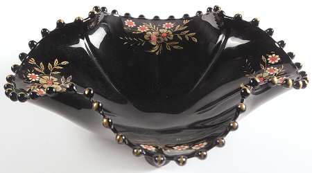 Candlewick Black Cosmos Decor by Imperial Glass-Ohio