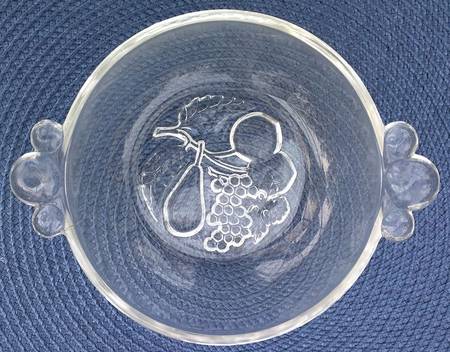 Fruits Clear Handled Fruit Bowl