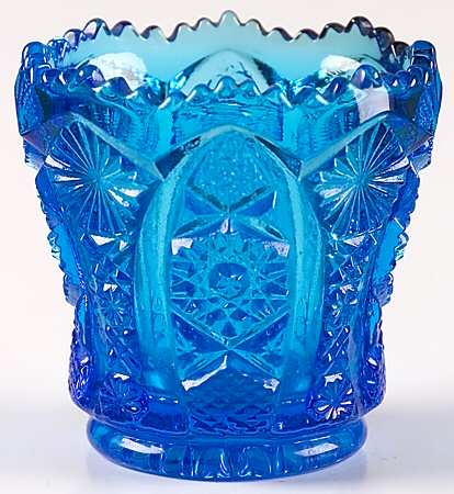 Daisy and Button Antique Blue Toothpick Holder