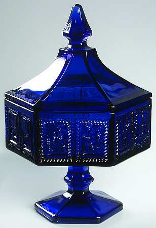 Springerle Ultra Blue by Imperial Glass-Ohio