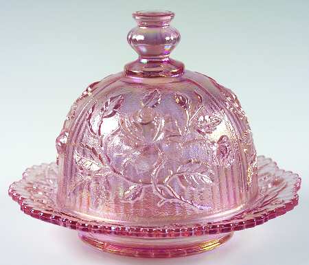 Open Rose Pink Carnival by Imperial Glass-Ohio
