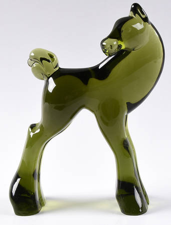 Heisey By Imperial Animals & Figurines Green/Verde Head Turned Filly