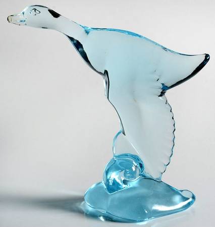 Heisey By Imperial Animals & Figurines Mallard (Wings Down)-Light Blue