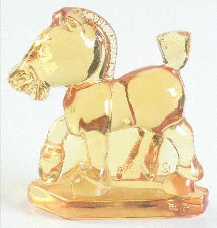 Heisey By Imperial Animals & Figurines Oscar (Plug Horse)-Sunshine Yellow