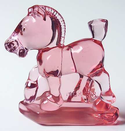 Heisey By Imperial Animals & Figurines Oscar (Plug Horse)-Rose Pink