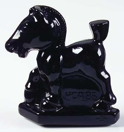 Heisey By Imperial Animals & Figurines Oscar (Plug Horse)-Black Opaque