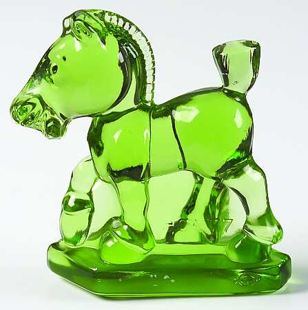 Heisey By Imperial Animals & Figurines Oscar (Plug Horse)-Fern Green