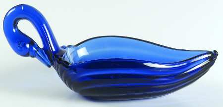 Heisey By Imperial Animals & Figurines Master Swan-Crystolite-Collectors Guild-Ultrablue
