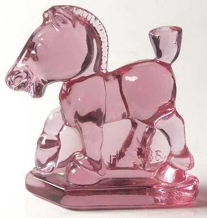 Heisey By Imperial Animals & Figurines Oscar (Plug Horse) Clematis