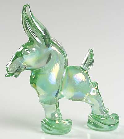 Heisey By Imperial Animals & Figurines Meadow Green Carnival Donkey