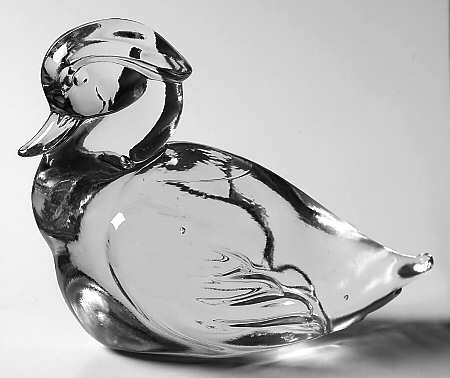Heisey By Imperial Animals & Figurines (Floating) Clear Wood Duckling