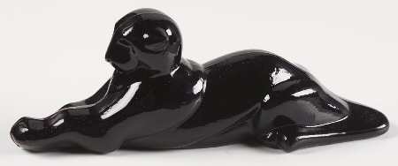 Heisey By Imperial Animals & Figurines Black Tiger Paperweight