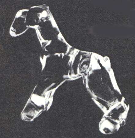 Heisey By Imperial Animals & Figurines Clear Airedale Dog